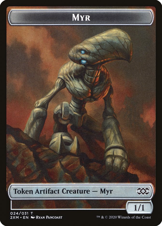 Cat // Myr (024) Double-Sided Token [Double Masters Tokens] Magic: The Gathering