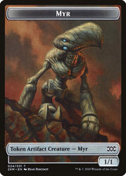 Cat // Myr (024) Double-Sided Token [Double Masters Tokens] Magic: The Gathering