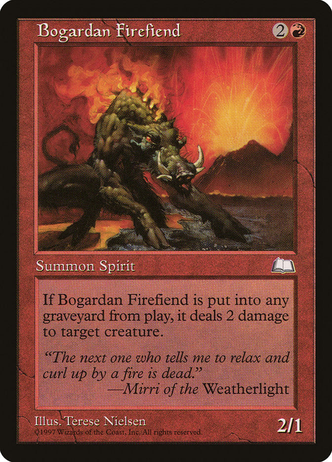Bogardan Firefiend [Weatherlight] Magic: The Gathering