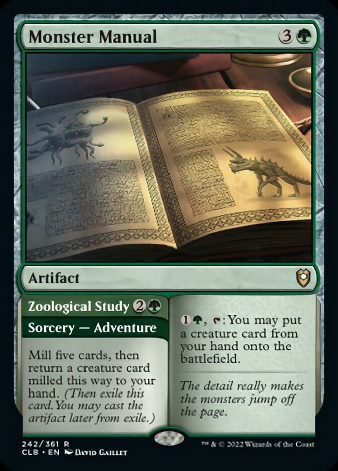 Monster Manual // Zoological Study [Commander Legends: Battle for Baldur's Gate] Magic: The Gathering
