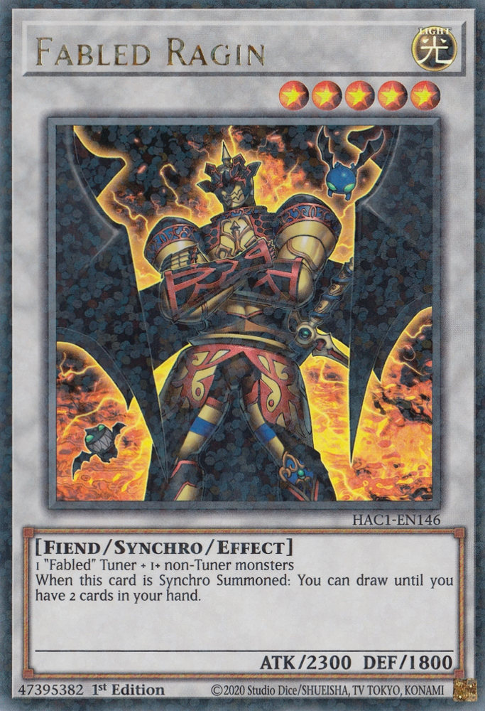 Fabled Ragin (Duel Terminal) [HAC1-EN146] Parallel Rare Yu-Gi-Oh!