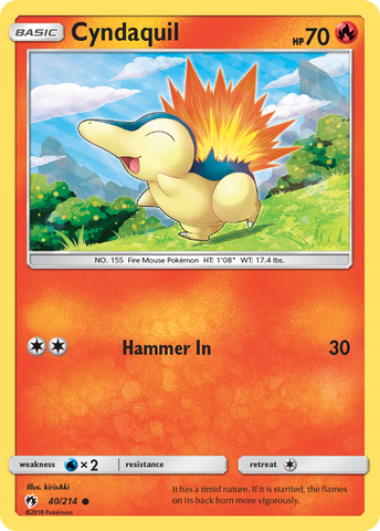 Cyndaquil (40/214) [Sun & Moon: Lost Thunder] Pokémon