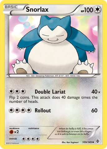 Snorlax (109/149) [Black & White: Boundaries Crossed] Pokémon