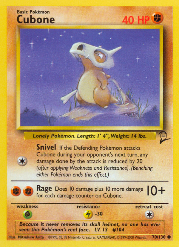 Cubone (70/130) [Base Set 2] Pokémon