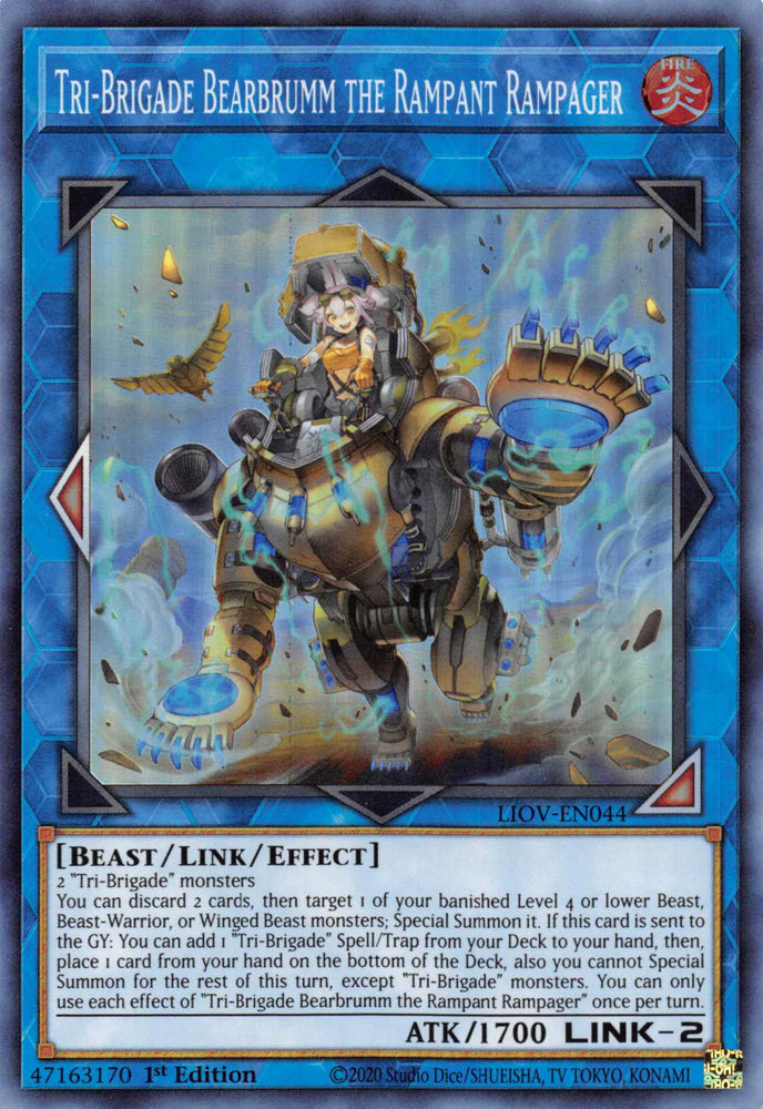 Tri-Brigade Bearbrumm the Rampant Rampager [LIOV-EN044] Super Rare Yu-Gi-Oh!