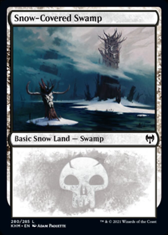 Snow-Covered Swamp (280) [Kaldheim] Magic: The Gathering