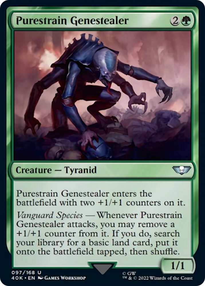 Purestrain Genestealer (Surge Foil) [Warhammer 40,000] Magic: The Gathering