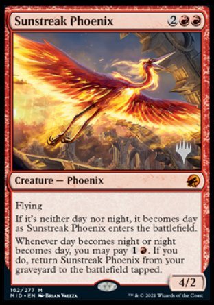 Sunstreak Phoenix (Promo Pack) [Innistrad: Midnight Hunt Promos] Magic: The Gathering