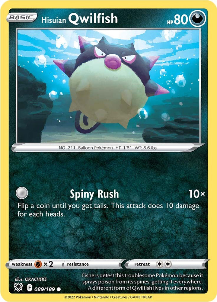 Hisuian Qwilfish (089/189) [Sword & Shield: Astral Radiance] Pokémon