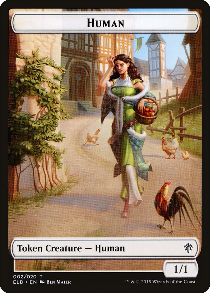 Human Token [Throne of Eldraine Tokens] Magic: The Gathering