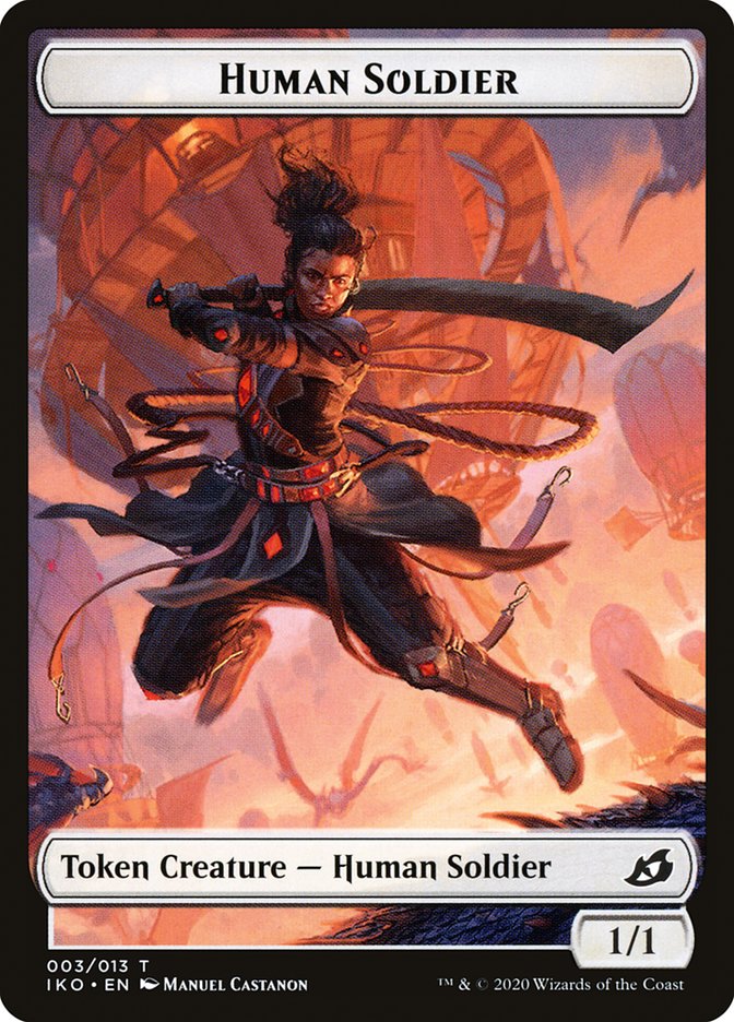 Shark // Human Soldier (003) Double-Sided Token [Ikoria: Lair of Behemoths Tokens] Magic: The Gathering
