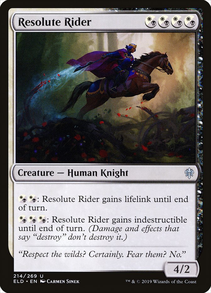 Resolute Rider [Throne of Eldraine] Magic: The Gathering
