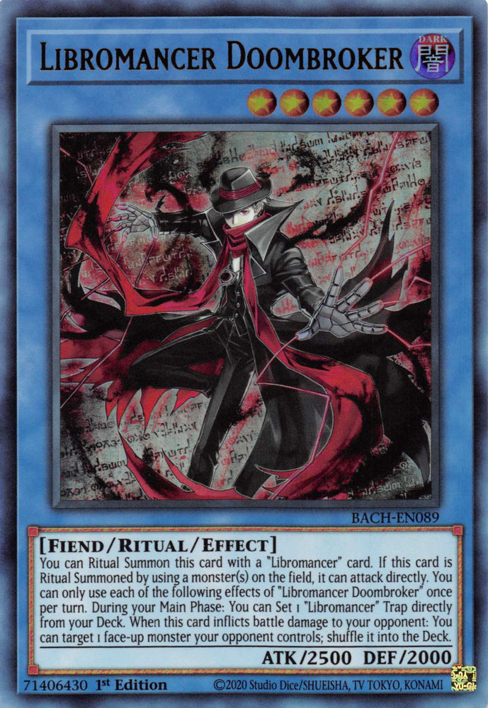 Libromancer Doombroker [BACH-EN089] Ultra Rare Yu-Gi-Oh!