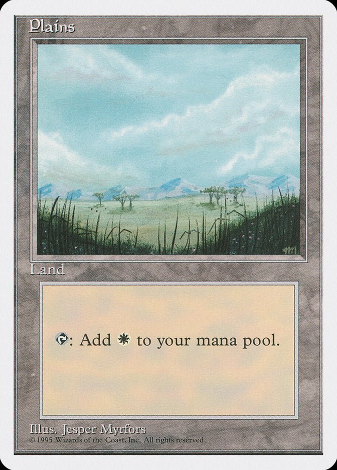 Plains (365) [Fourth Edition] Magic: The Gathering