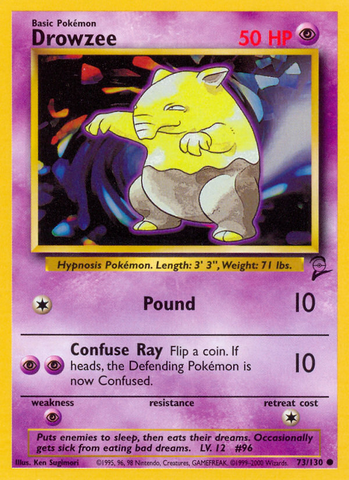 Drowzee (73/130) [Base Set 2] Pokémon
