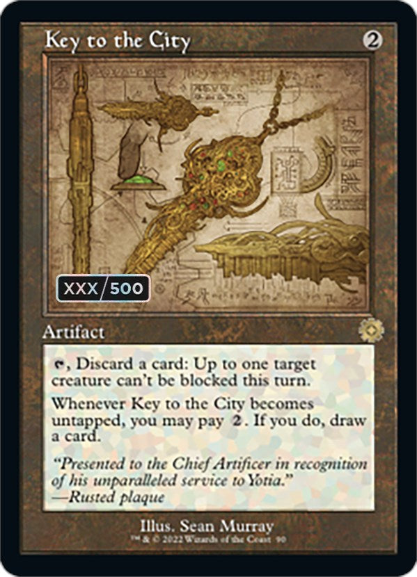 Key to the City (Retro Schematic) (Serial Numbered) [The Brothers' War Retro Artifacts] Magic: The Gathering
