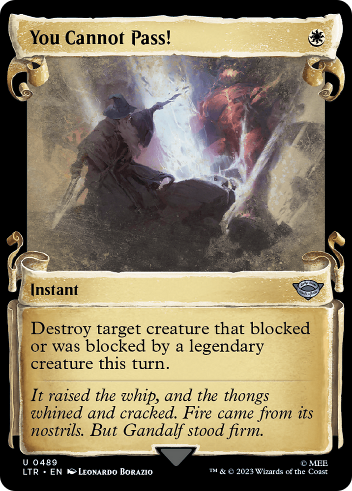 You Cannot Pass! [The Lord of the Rings: Tales of Middle-Earth Showcase Scrolls] Magic: The Gathering