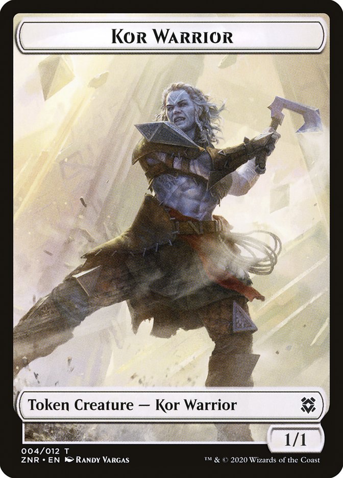 Kor Warrior Token [Zendikar Rising Tokens] Magic: The Gathering