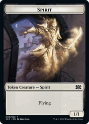 Bear // Spirit (008) Double-Sided Token [Double Masters 2022 Tokens] Magic: The Gathering