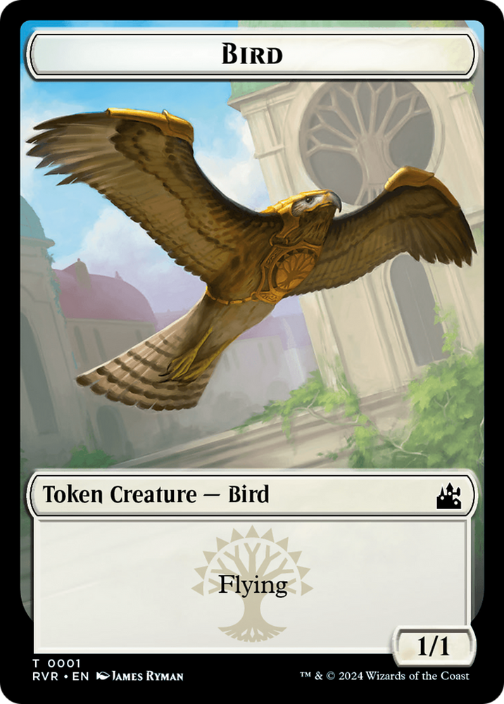 Bird // Zombie Double-Sided Token [Ravnica Remastered Tokens] Magic: The Gathering