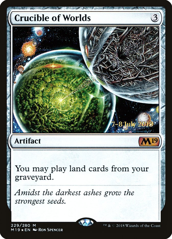 Crucible of Worlds [Core Set 2019 Prerelease Promos] Magic: The Gathering