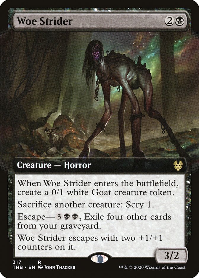 Woe Strider (Extended Art) [Theros Beyond Death] Magic: The Gathering