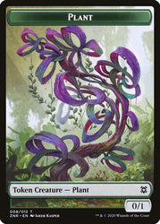 Cat // Plant Double-Sided Token [Zendikar Rising Tokens] Magic: The Gathering
