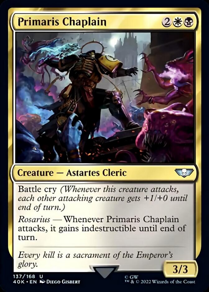 Primaris Chaplain (Surge Foil) [Warhammer 40,000] Magic: The Gathering