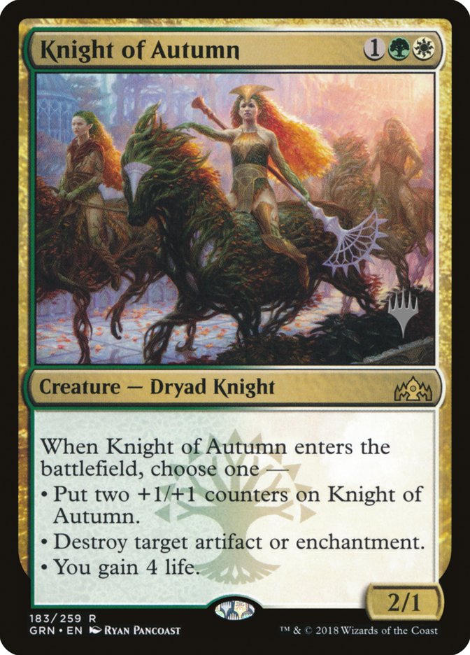 Knight of Autumn (Promo Pack) [Guilds of Ravnica Promos] Magic: The Gathering