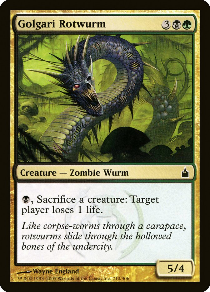 Golgari Rotwurm [Ravnica: City of Guilds] Magic: The Gathering