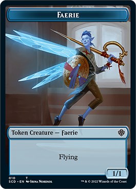 Cat Bird // Faerie Double-Sided Token [Starter Commander Decks] Magic: The Gathering