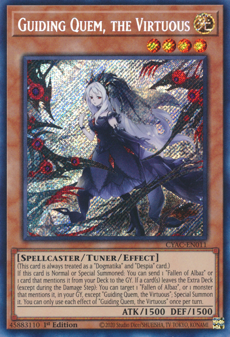 Guiding Quem, the Virtuous [CYAC-EN011] Secret Rare Yu-Gi-Oh!