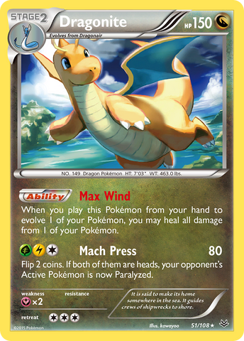 Dragonite (51/108) [XY: Roaring Skies] Pokémon