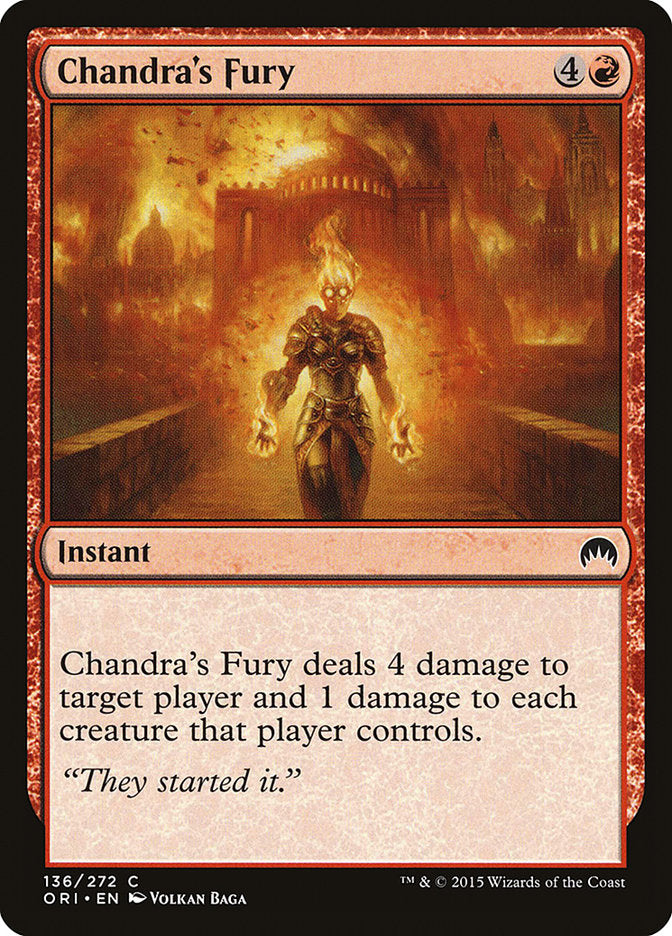 Chandra's Fury [Magic Origins] Magic: The Gathering