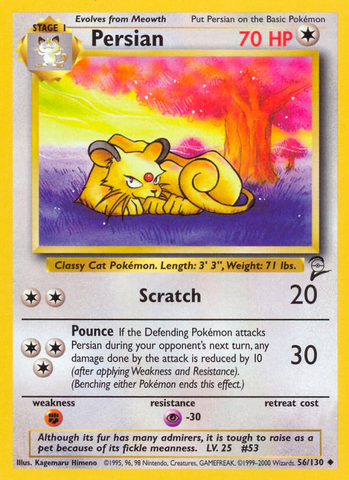 Persian (56/130) [Base Set 2] Pokémon