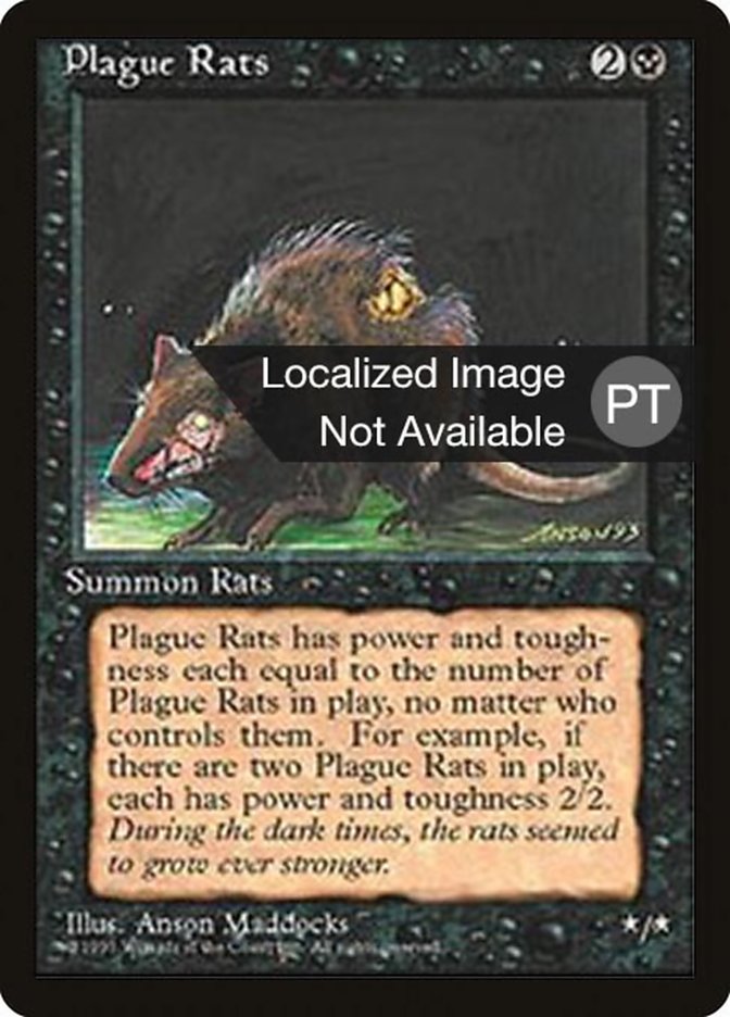 Plague Rats [Fourth Edition (Foreign Black Border)] Magic: The Gathering