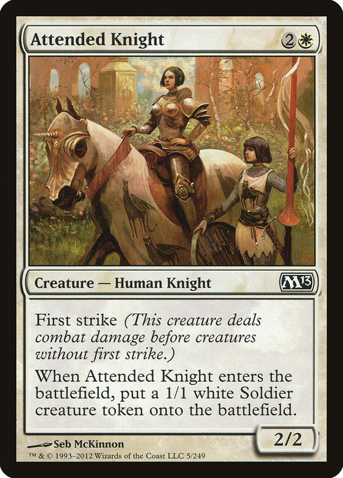 Attended Knight [Magic 2013] Magic: The Gathering