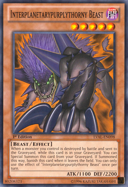 Interplanetarypurplythorny Beast [LVAL-EN098] Common Yu-Gi-Oh!