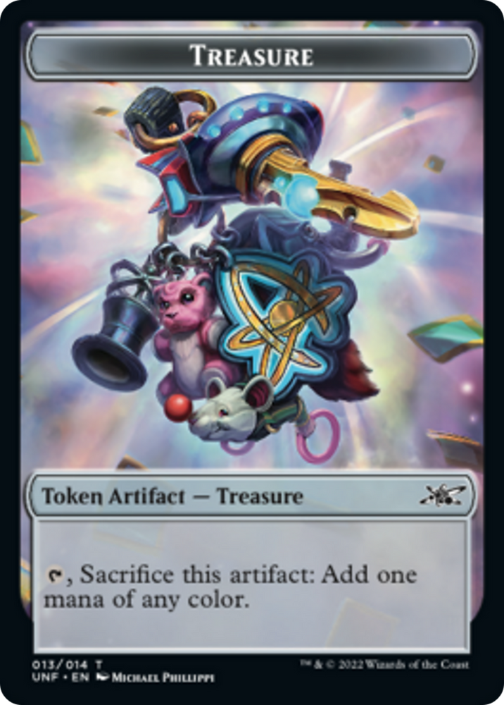 Teddy Bear // Treasure (013) Double-Sided Token [Unfinity Tokens] Magic: The Gathering