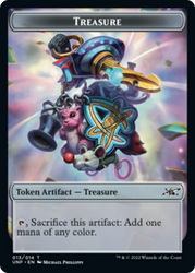 Squirrel // Treasure (013) Double-Sided Token [Unfinity Tokens] Magic: The Gathering