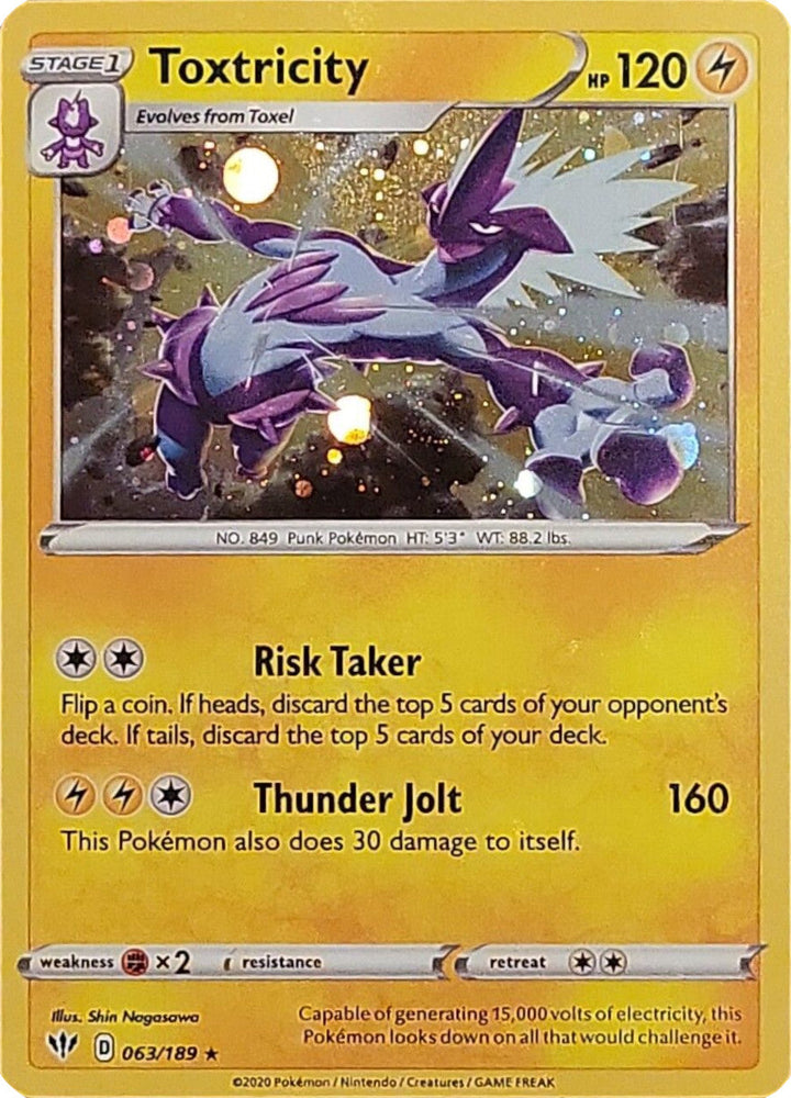 Toxtricity (063/189) (Cosmos Holo) [Sword & Shield: Darkness Ablaze] Pokémon