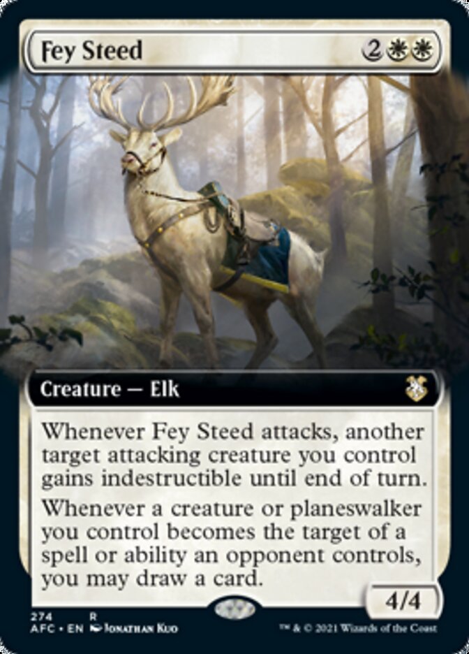 Fey Steed (Extended Art) [Dungeons & Dragons: Adventures in the Forgotten Realms Commander] Magic: The Gathering