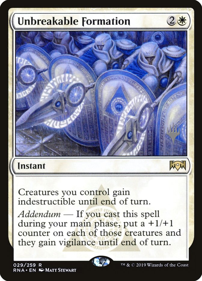 Unbreakable Formation [Ravnica Allegiance Promos] Magic: The Gathering