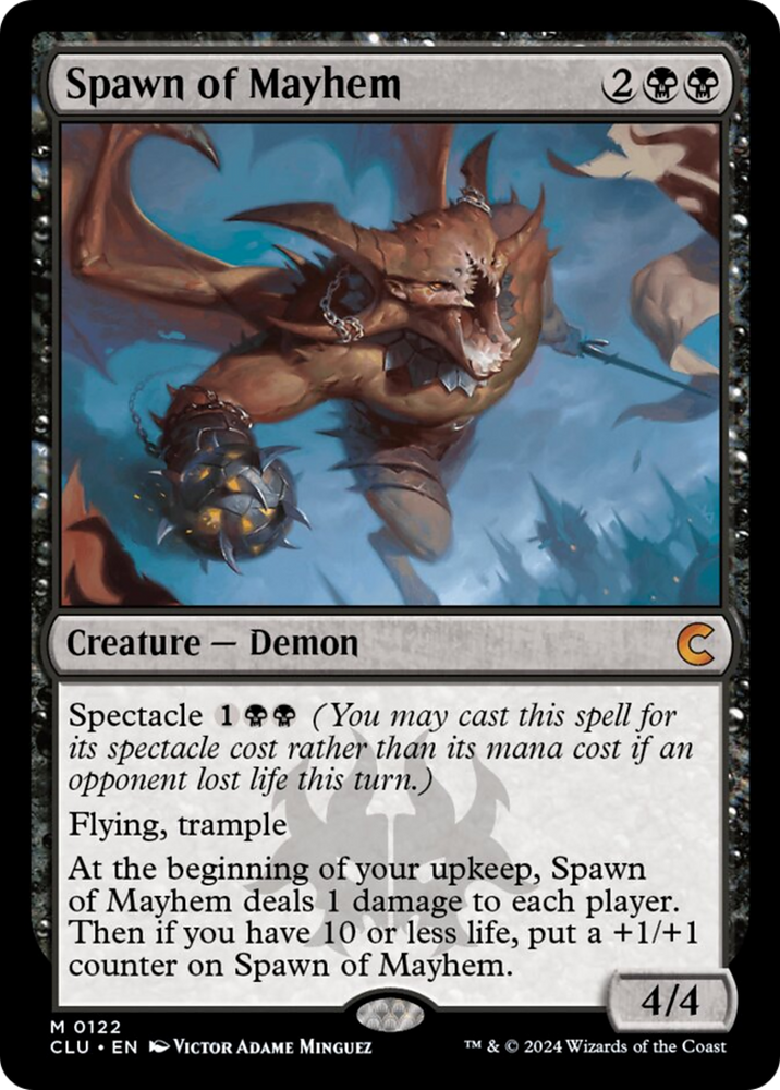 Spawn of Mayhem [Ravnica: Clue Edition] Magic: The Gathering