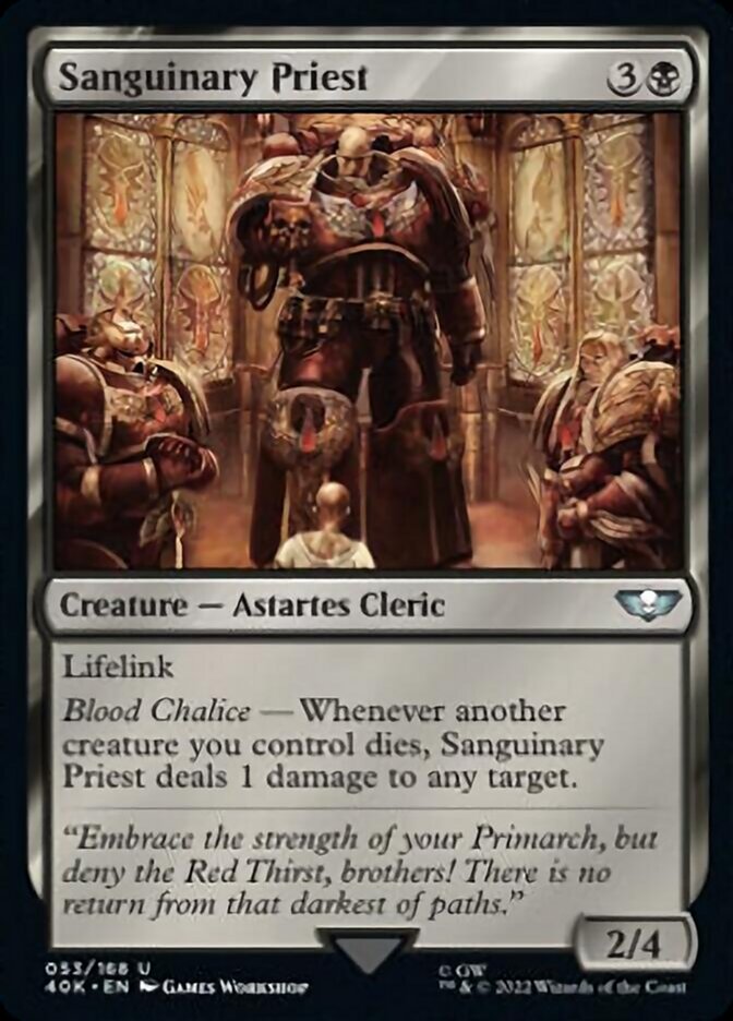 Sanguinary Priest (Surge Foil) [Warhammer 40,000] Magic: The Gathering