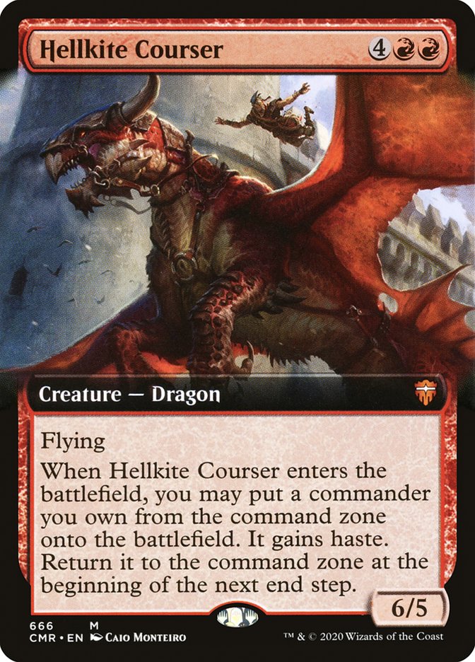 Hellkite Courser (Extended Art) [Commander Legends] Magic: The Gathering