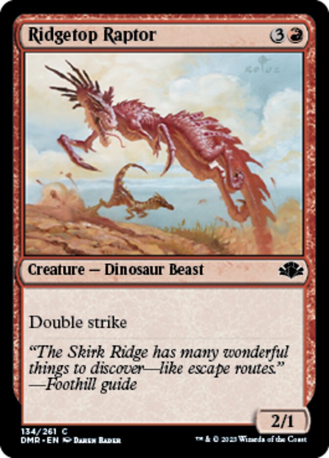 Ridgetop Raptor [Dominaria Remastered] Magic: The Gathering