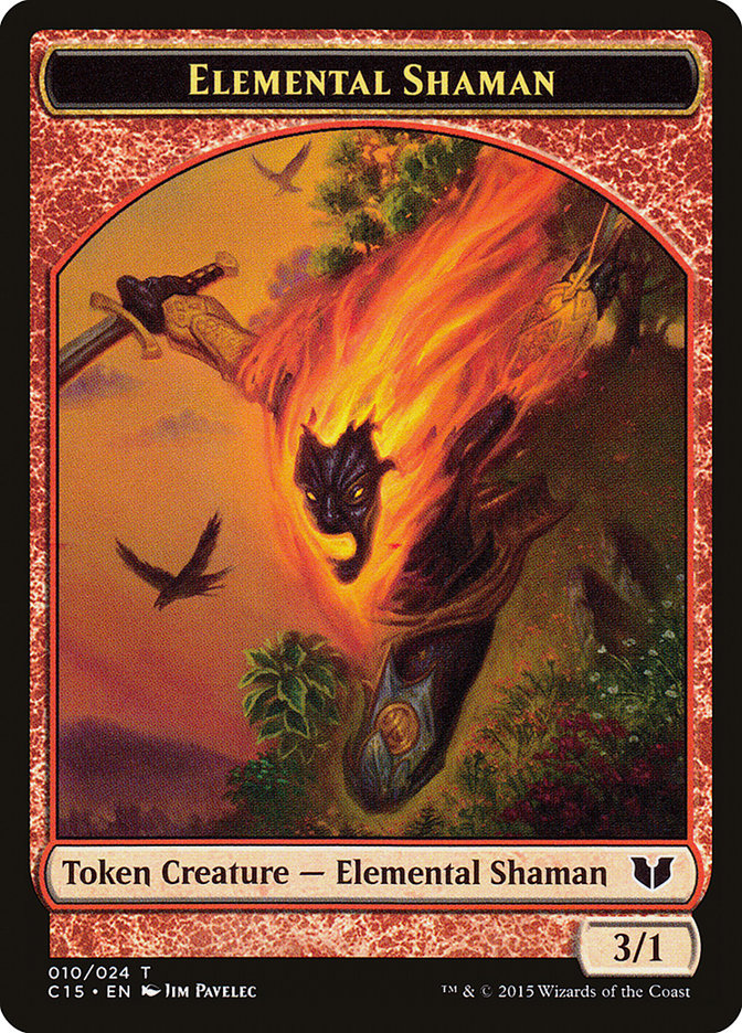 Elemental Shaman // Shapeshifter Double-Sided Token [Commander 2015 Tokens] Magic: The Gathering