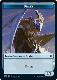 Drake // Hydra Double-Sided Token [Zendikar Rising Tokens] Magic: The Gathering