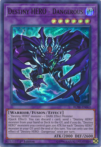 Destiny Hero - Dangerous [BLHR-EN063] Ultra Rare Yu-Gi-Oh!